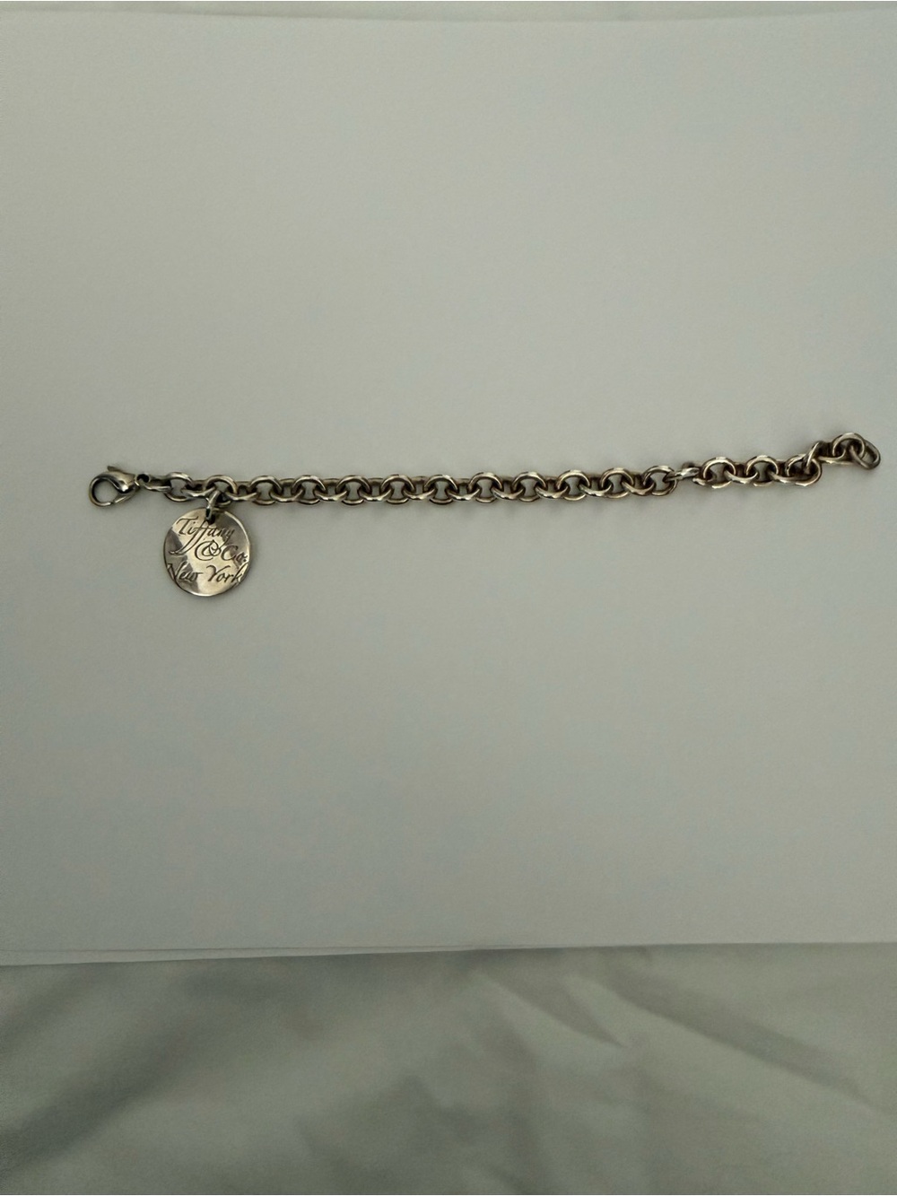 Tiffany & Co. Silver Round Tag Charm Bracelet - Picture 5 of 5